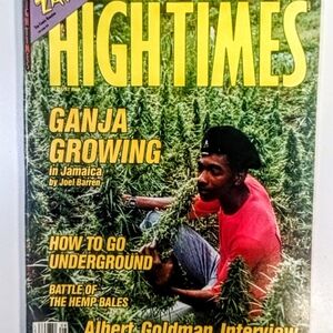 Vintage Collectible High Times Magazine August 1989 Ganja Jamaica Free Shipping
